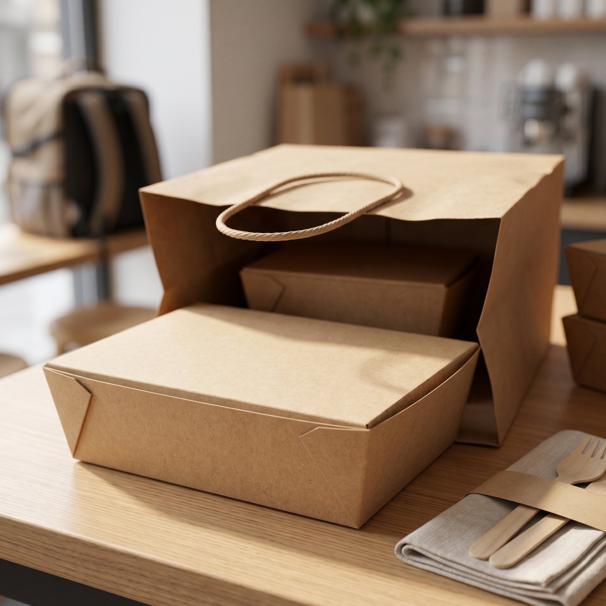 66 oz Kraft Paper Food Boxes | Extra Large Takeout Containers for Restaurants & Catering | 200 per Case