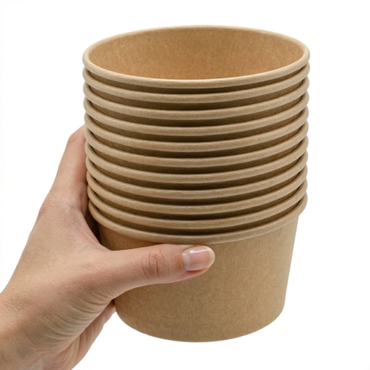 12.8 oz Paper Bowls | Bulk Hot Food Bowls for Restaurants | 600/Case