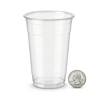 20 oz PET Clear Cold Cups | Plastic Cups for Iced Drinks, Smoothies & Beverages | 1000 per Case
