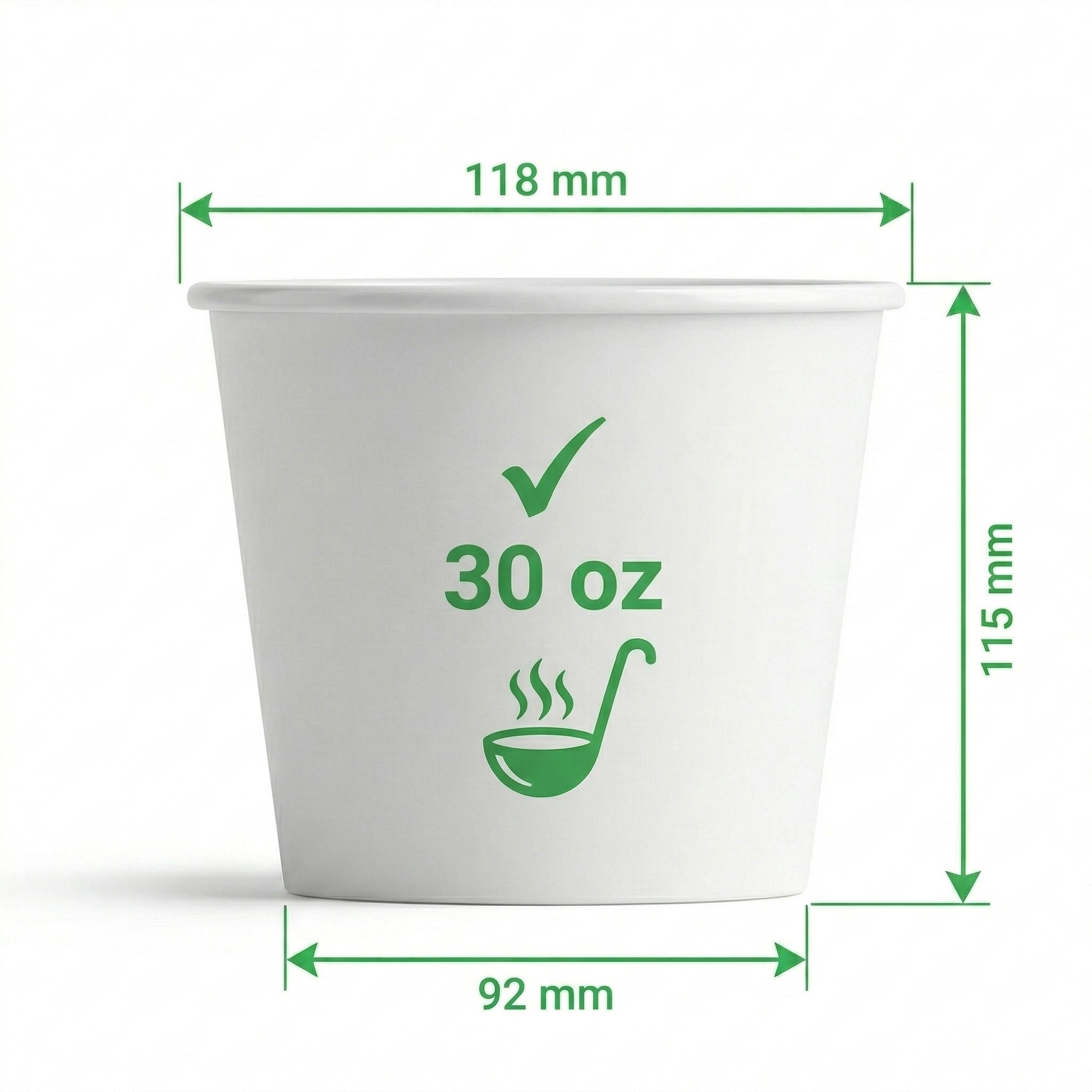 30 oz Paper Bowls | Bulk Extra Large Hot Food Bowls for Restaurants | 600 per Case
