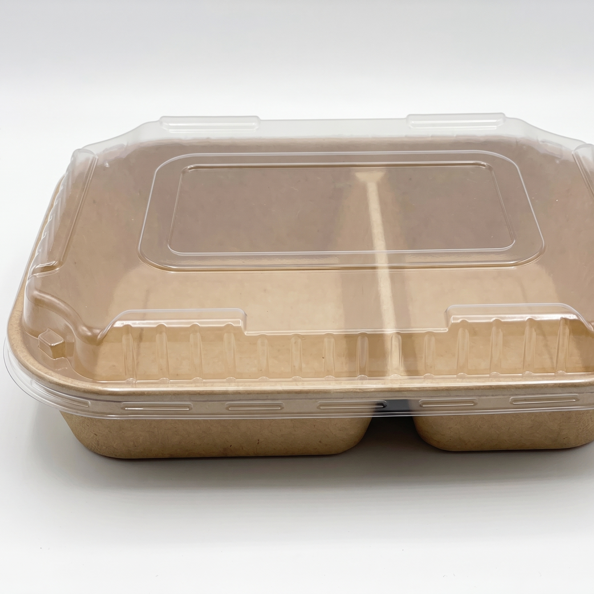 32 oz Paper Lunch Boxes | Double Compartment Takeout Containers for Restaurants | 300 per Case
