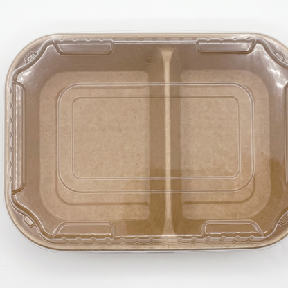 32 oz Paper Lunch Boxes | Double Compartment Takeout Containers for Restaurants | 300 per Case