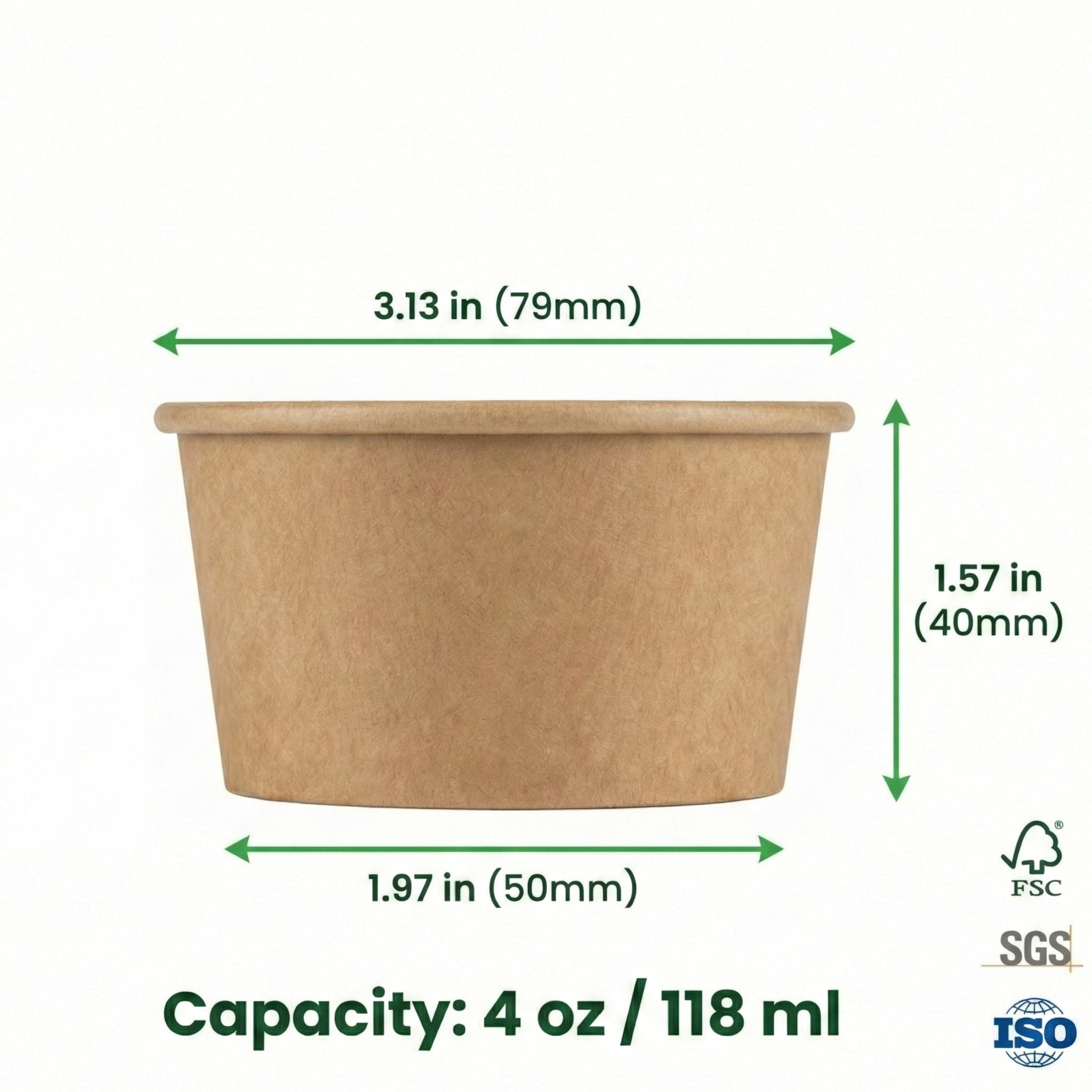 4 oz Paper Sauce Cups | Bulk Portion Cups for Restaurants | 2,000/Case