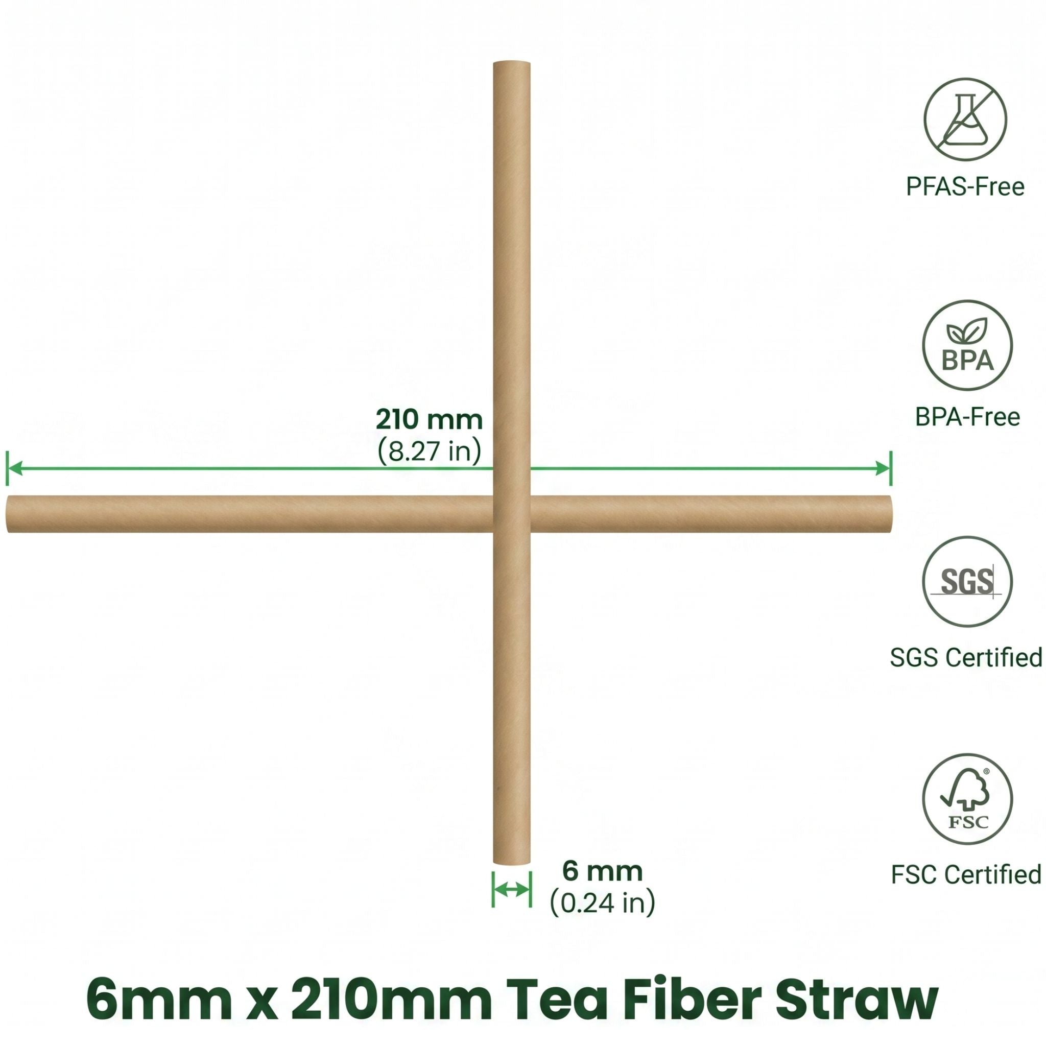 6 mm Tea Fiber Straws