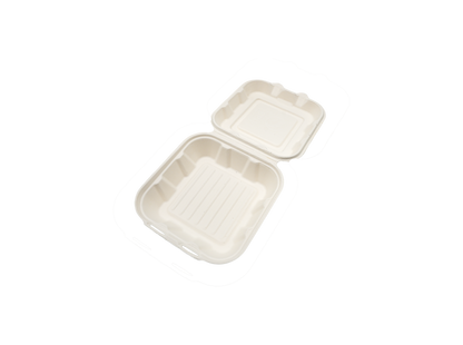 8" x 8" Biodegradable Clamshell -1 Compartment