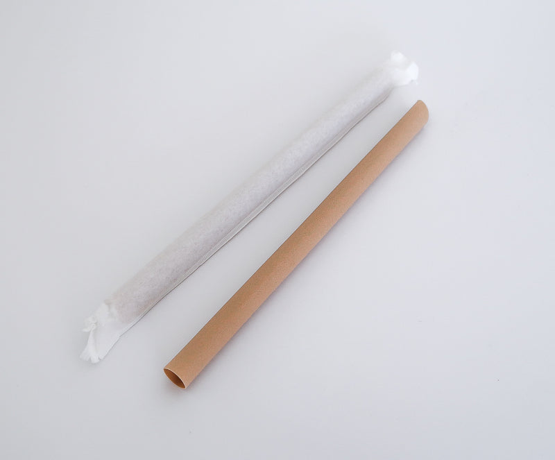Compostable straws in use