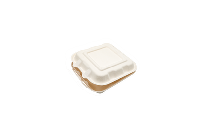 8" x 8" Biodegradable Clamshell -1 Compartment
