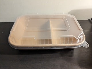 Lunch box 32oz two compartment with lid