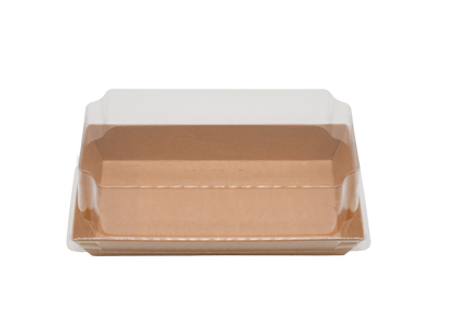 pastry 6" Rectangular Kraft Paper Tray