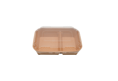 Rectangular Paper Food Box - Two Compartments