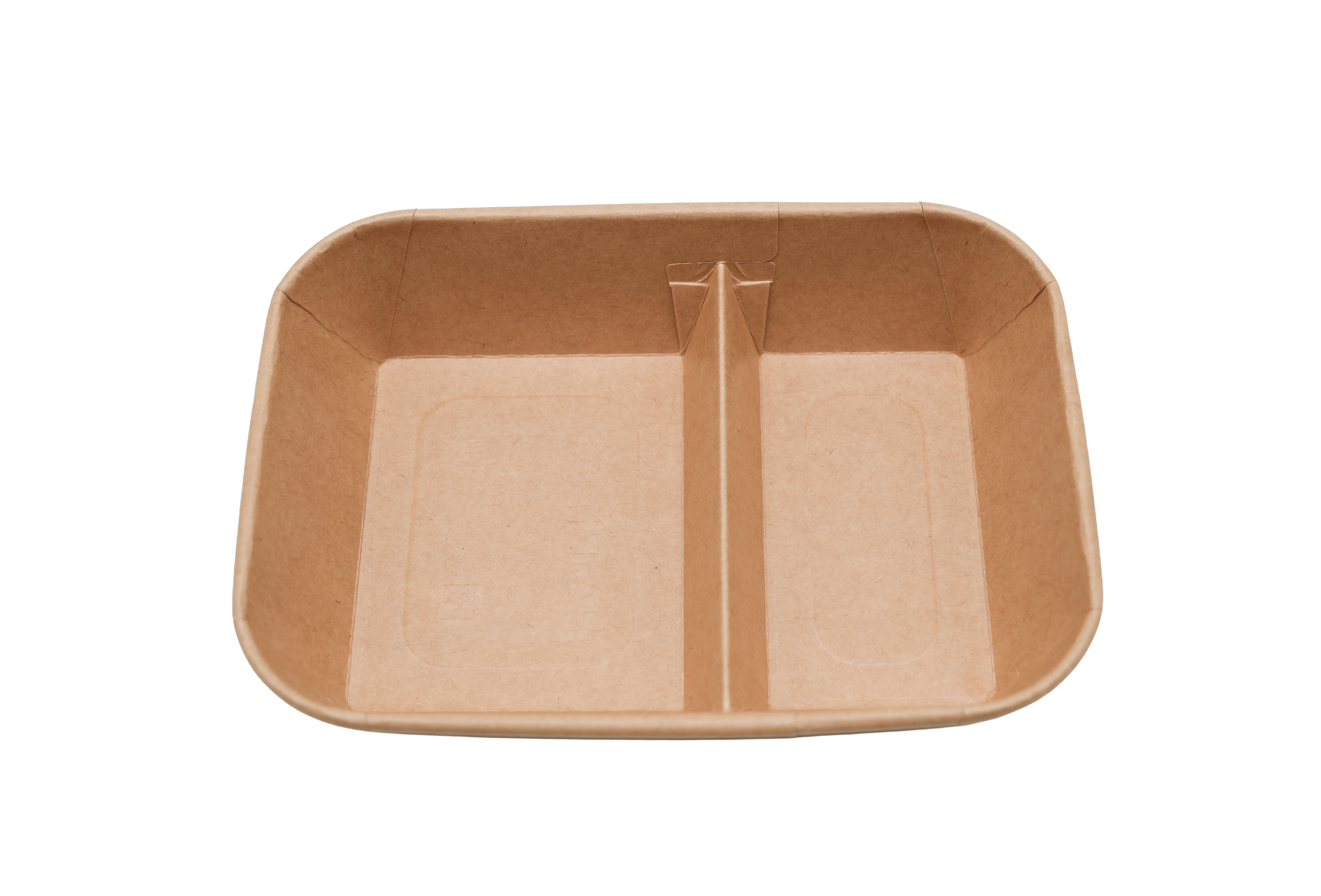 Rectangular Paper Food Box - Two Compartments